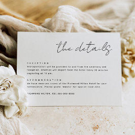 Cartão de Detalhes Simples Minimalista