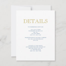 Cartão de Detalhes Tradicional do Bar Mitzvah Simp