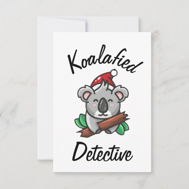 Cartão de Detetive Koalafied (Frente)