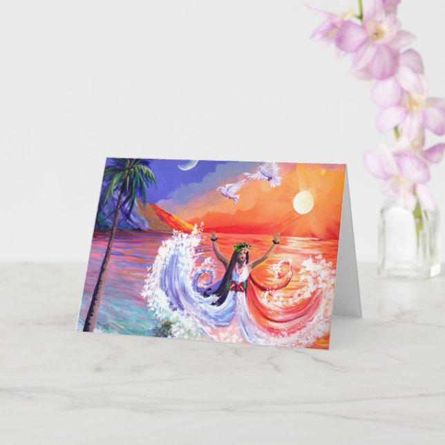 Cartão de Deusa Feminina Divina (Orquídea)