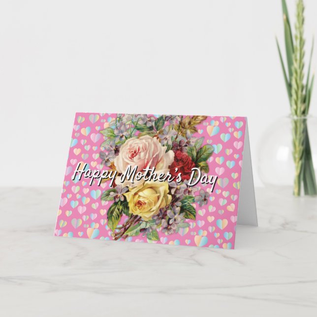 Cartão de Dia da Mãe Legista Colorida (Frente)