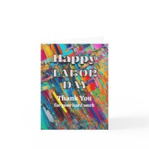 Cartão de Dia da Mão-de-Obra do trabalhador da emp