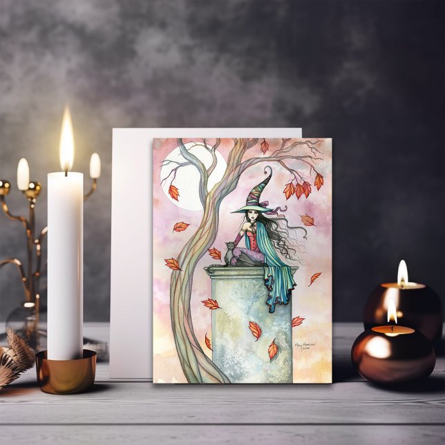 Cartão de Dia das Bruxas de Autumn (Criador carregado)