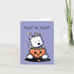 Cartão de Dia das Bruxas de Cachorro Westie Terri