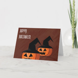 Cartão de Dia das Bruxas Spooky