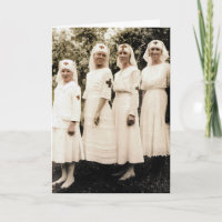 Cartão de Dia das Enfermeiras Vintage