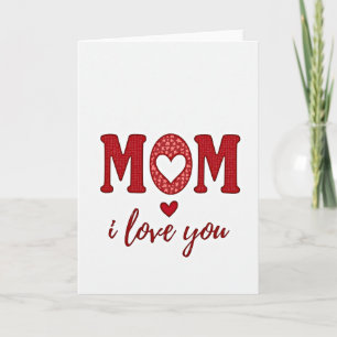 Cartão de Dia das Mães Amo Você Mamãe