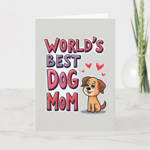 Cartão de Dia das Mães Amoroso para Animais de Est