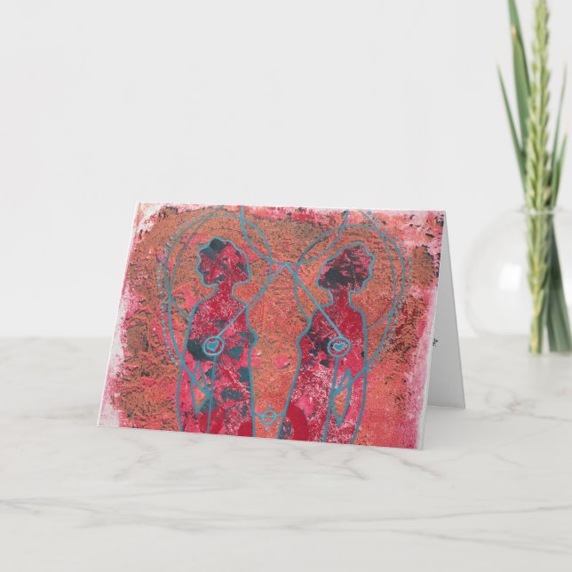 Cartão de Dia das Mães Artístico (Frente)