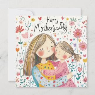 Cartão de Dia das Mães Bonito