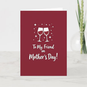 Cartão de Dia das Mães Burgundy Cheers