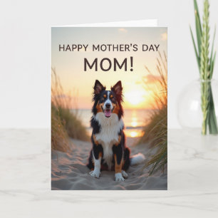 Cartão de Dia das Mães Cachorro Luminoso Feliz
