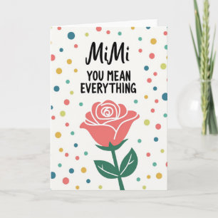 Cartão de Dia das Mães com Confetes Amor