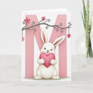Cartão de Dia das Mães com Coração Rosa