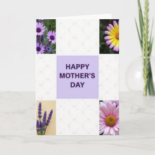 Cartão de Dia das Mães com Imagem Floral