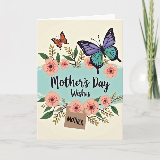 Cartão de Dia das Mães com Inseto mais Doce (Frente)