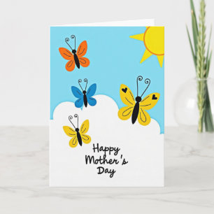 Cartão de Dia das Mães com Insetos Azure