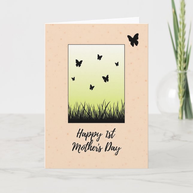 Cartão de Dia das Mães da Natureza Doce (Frente)