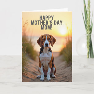 Cartão de Dia das Mães de Cachorro Amado