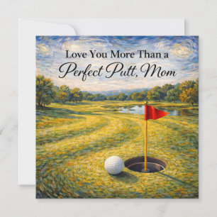 Cartão de Dia das Mães de Golfe para Mamãe