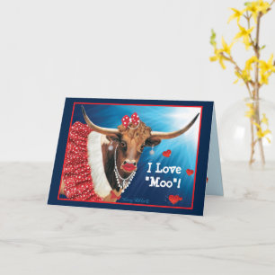 Cartão de Dia das Mães de Vaca Longhorn