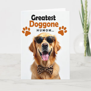 Cartão de Dia das Mães do Cachorro Dourado Sorriso