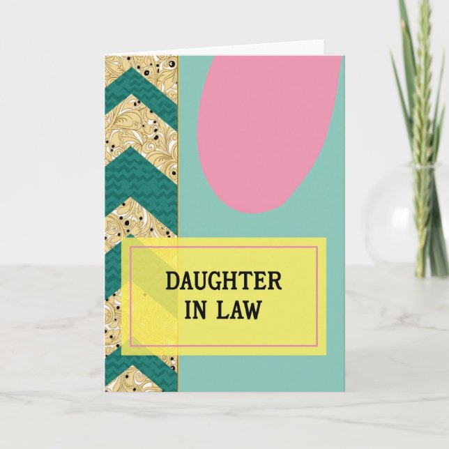 Cartão de Dia das Mães Dourado Design (Frente)