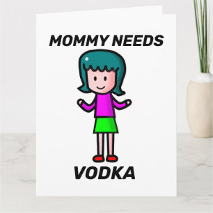 CARTÃO DE DIA DAS MÃES ENGRAÇADO, VODKA