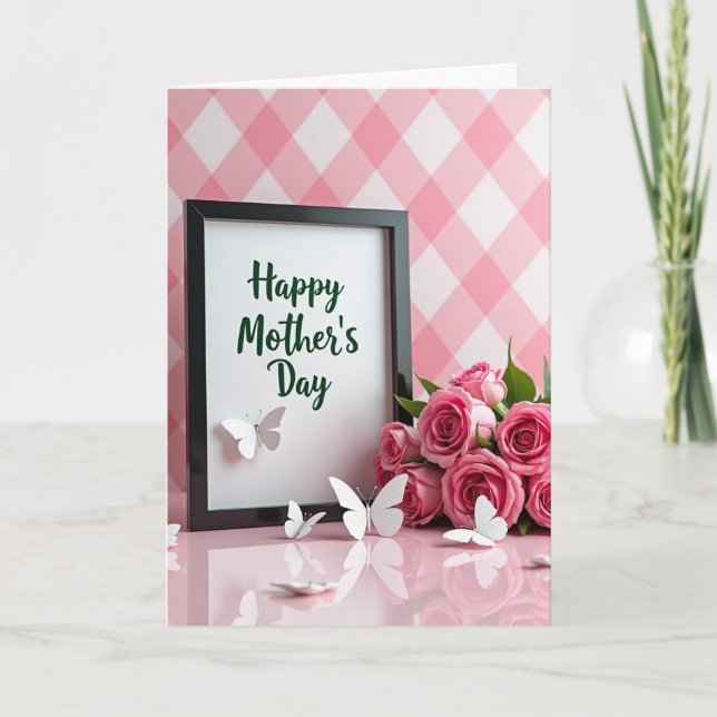 Cartão de Dia das Mães Feliz e Lustroso (Frente)