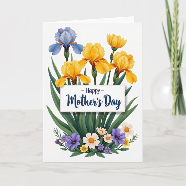 Cartão de Dia das Mães Floral (Frente)
