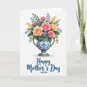 Cartão de Dia das Mães Floral Alegre
