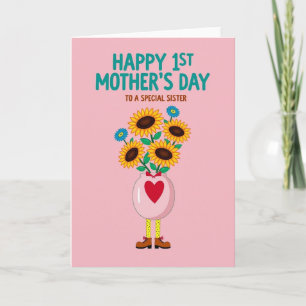 Cartão de Dia das Mães Floral Alegria