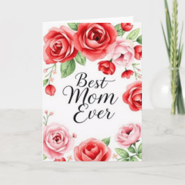 Cartão de Dia das Mães Floral Moderno Elegante