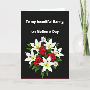 Cartão de Dia das Mães Floral para Babá