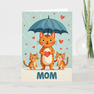 Cartão de Dia das Mães Gato Amoroso