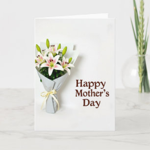 Cartão de Dia das Mães Listrado Feliz