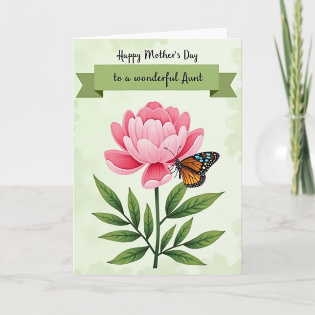 Cartão de Dia das Mães Lotus Doce (Frente)