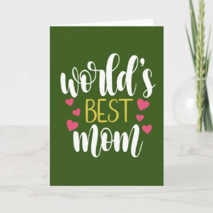 Cartão de Dia das Mães - Melhor Mãe do Mundo