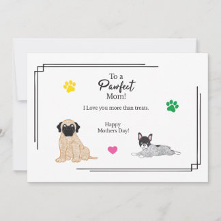 Cartão de Dia das Mães para Cães