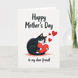 Cartão de Dia das Mães Pet de Coração