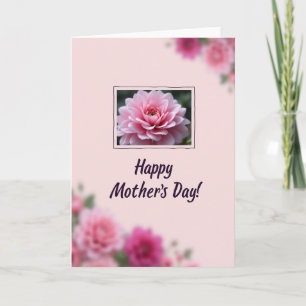 Cartão de Dia das Mães Rosa