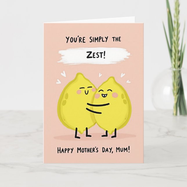 Cartão de Dia das Mães Zesty para a Mamãe (Frente)