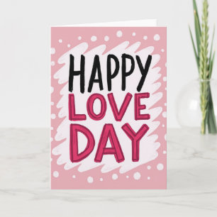 Cartão de Dia de Amor Feliz Simples