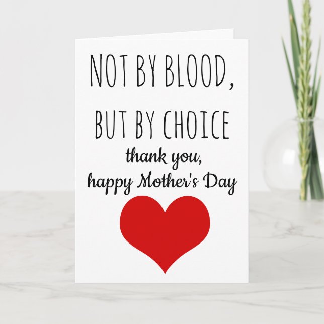 Cartão de dia de as mães - Cartão Mãe Adotivo - Et (Frente)