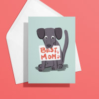 Cartão de Dia de as mães da mãe cinza