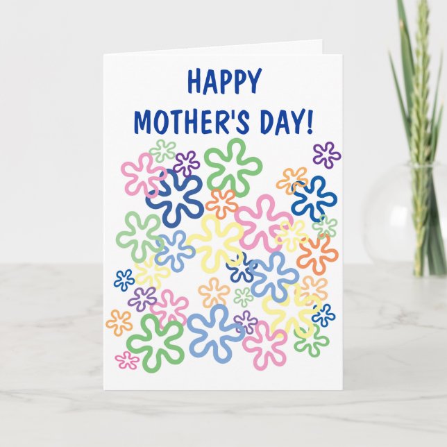 Cartão de Dia de as mães das Flores de Amor (Frente)