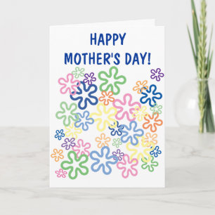 Cartão de Dia de as mães das Flores de Amor