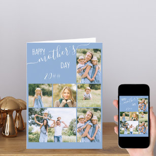 Cartão de Dia de as mães de Colagem de Fotografias
