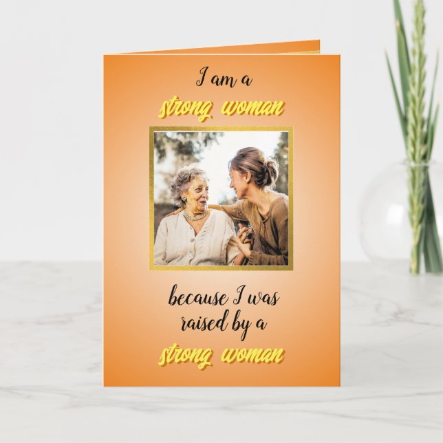 Cartão de dia de as mães de filha adulta para mãe  (Frente)