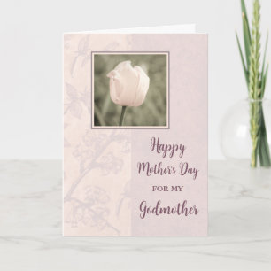 Cartão de Dia de as mães Feliz Pink Tulip Godmme